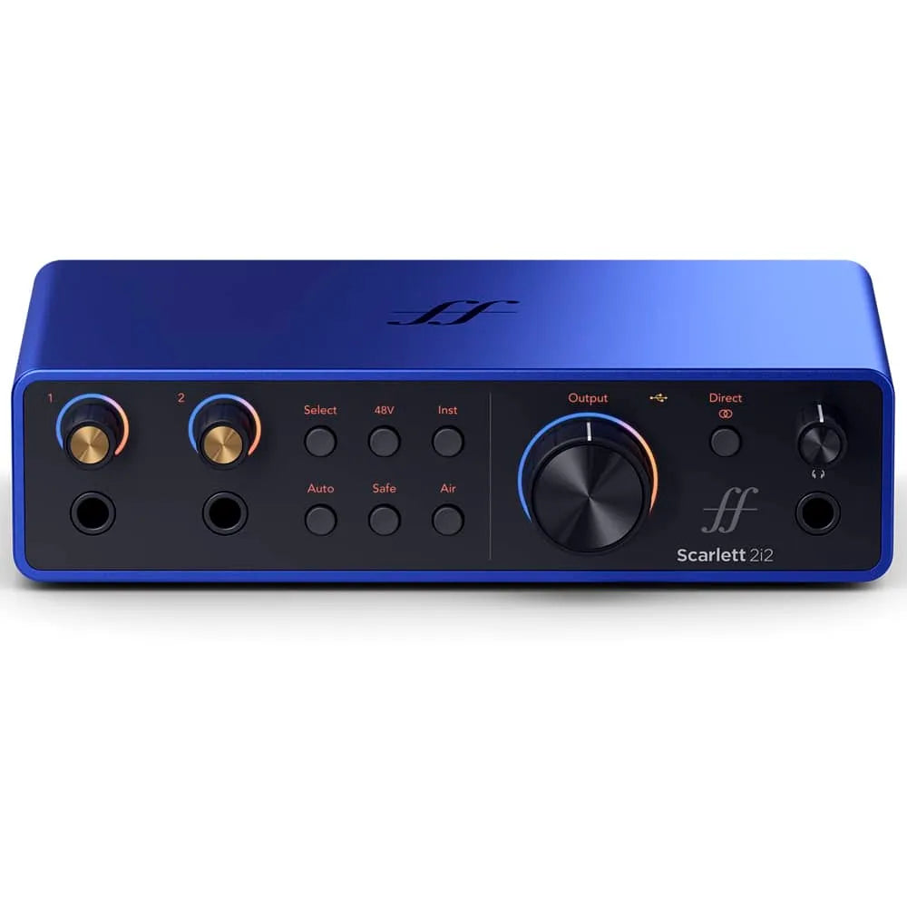 Scarlett 2i2 Edición Aniversario Interfaz USB-C vista frontal